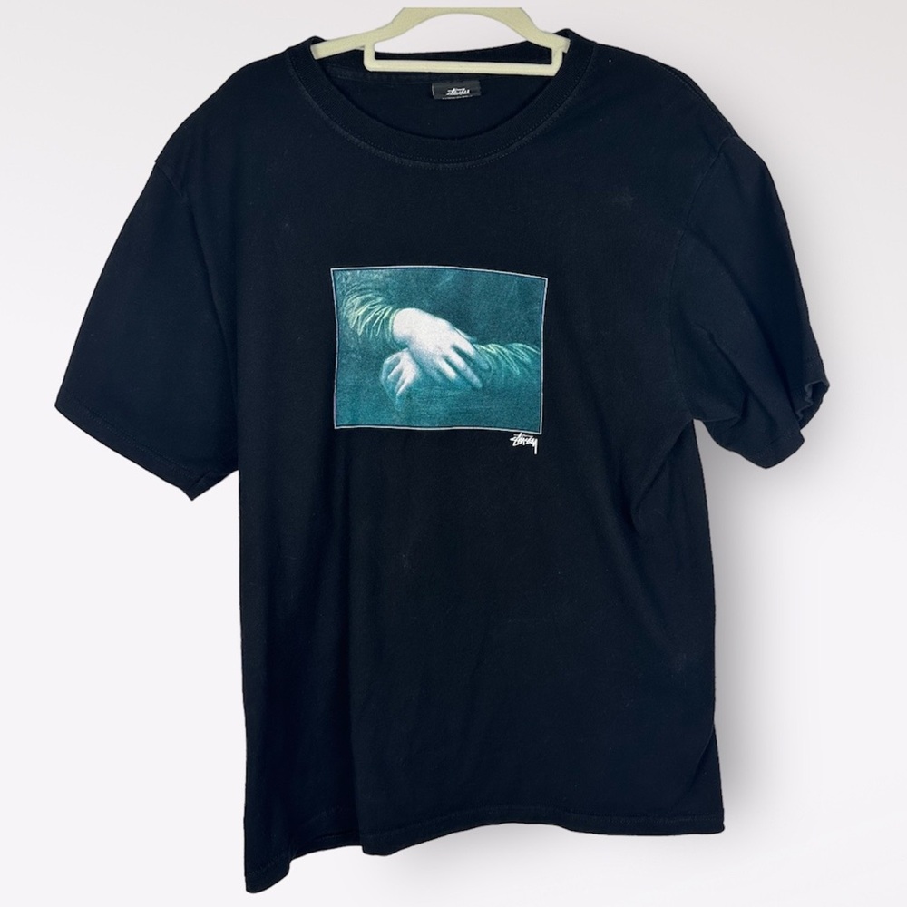 Stussy Mona Lisa Hands Short Sleeve Tee Size Medium